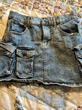 Love Trends Women's Blue Denim Mini Skirt Size 3